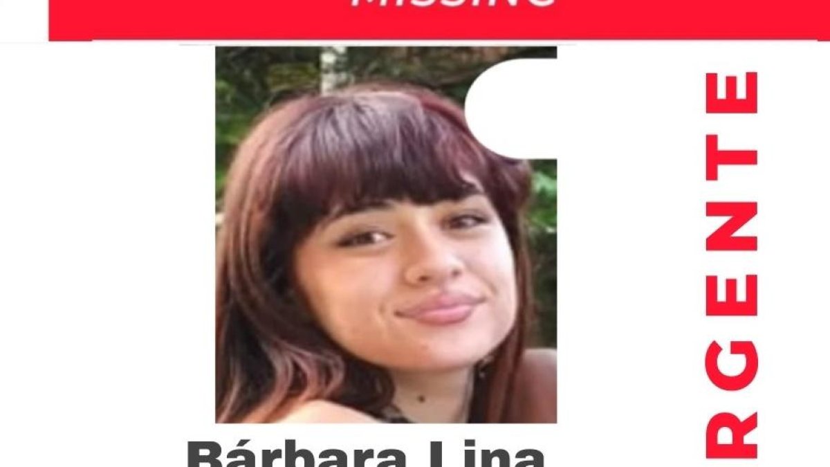 Cartel que anuncia la desaparición de Bárbara en Palencia