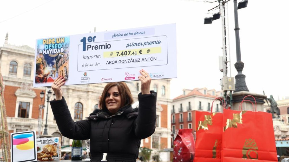 Compras de la premiada del Árbol de los Deseos.