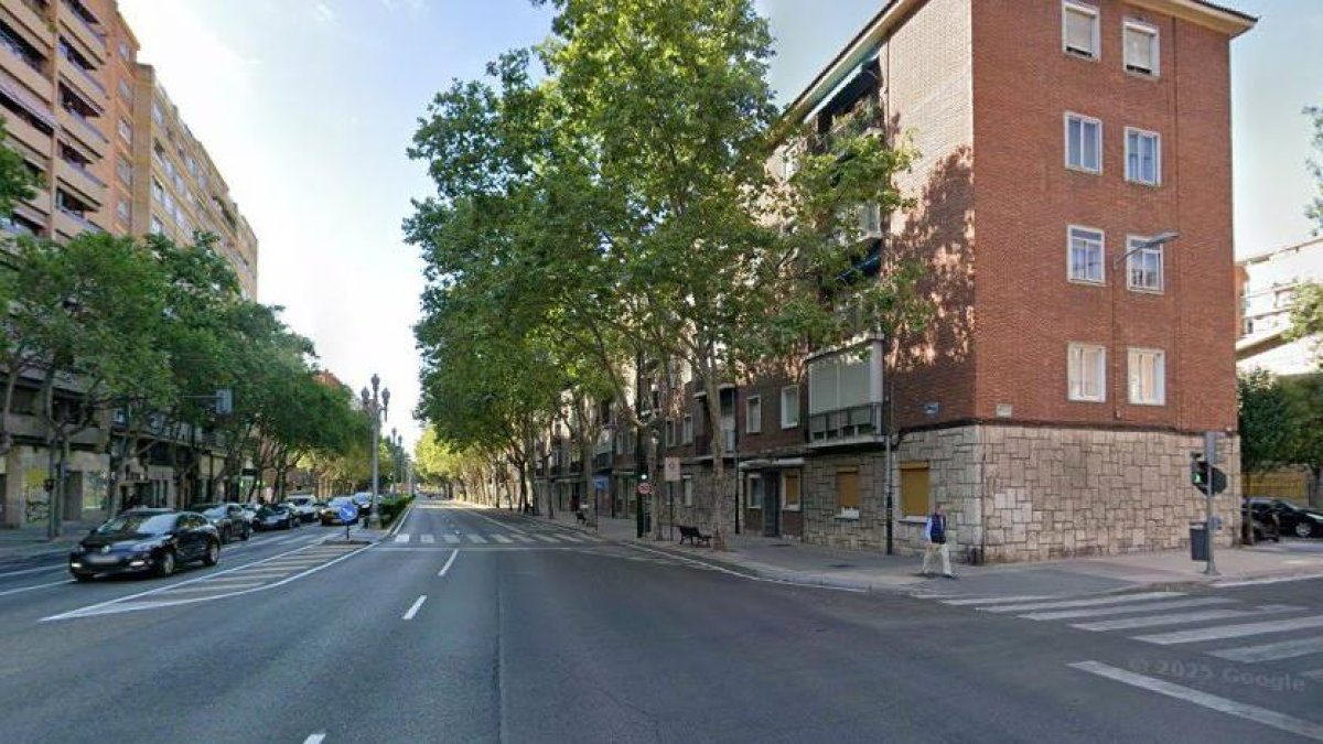 Paseo Zorrilla con calle Granados, lugar donde ha tenido lugar el accidente