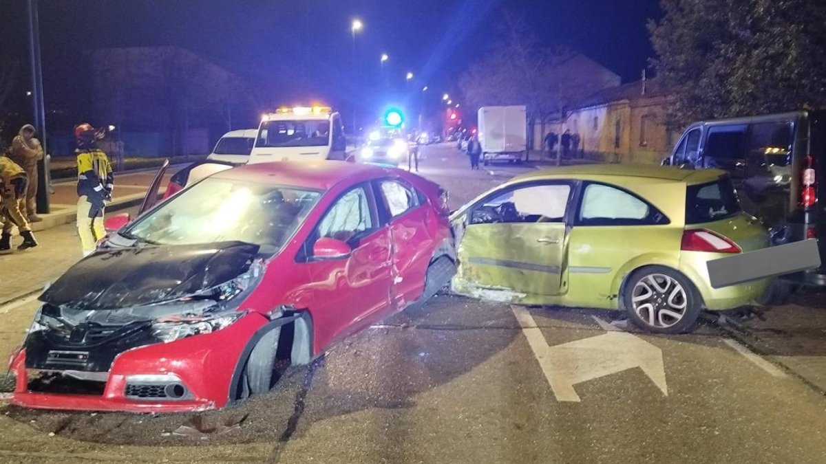 Imagen del accidente en la calle Valle de Arán