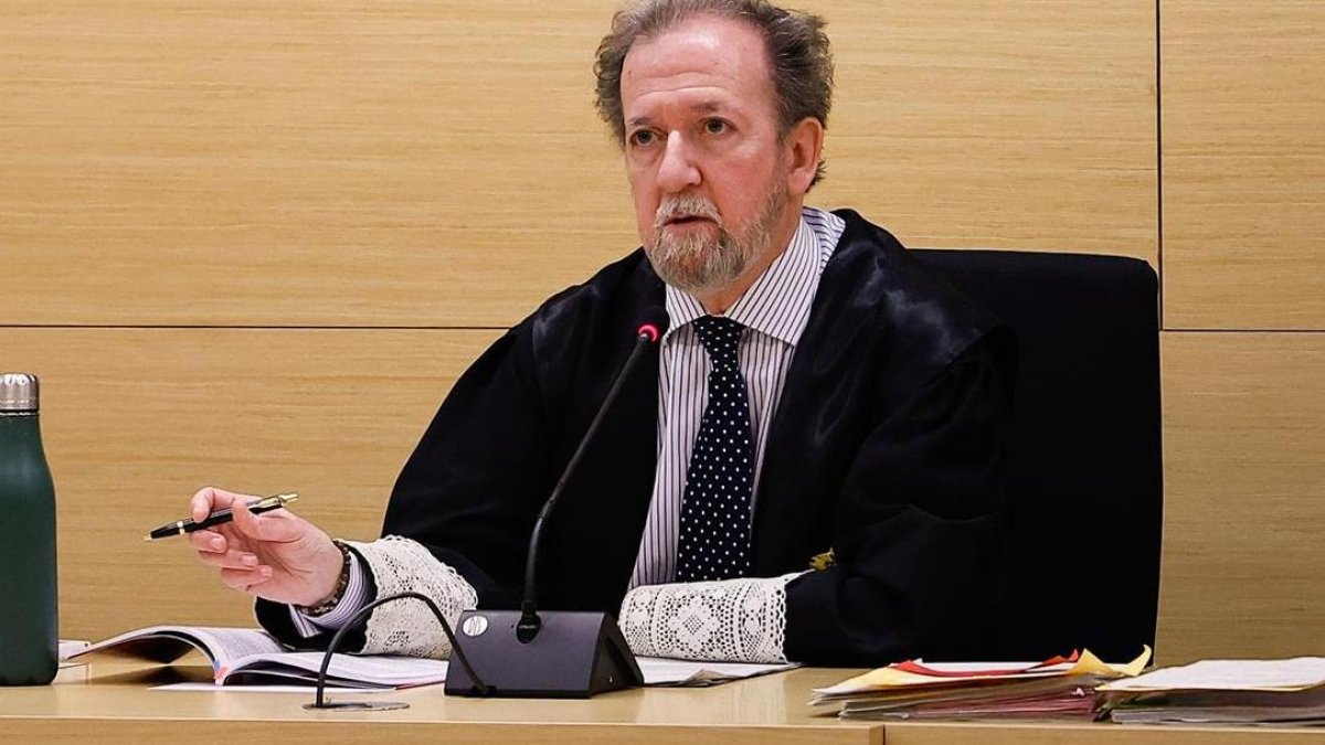 El juez Roger Redondo, en un momento del juicio por el crimen del vallisoletano Sergio Delgado.