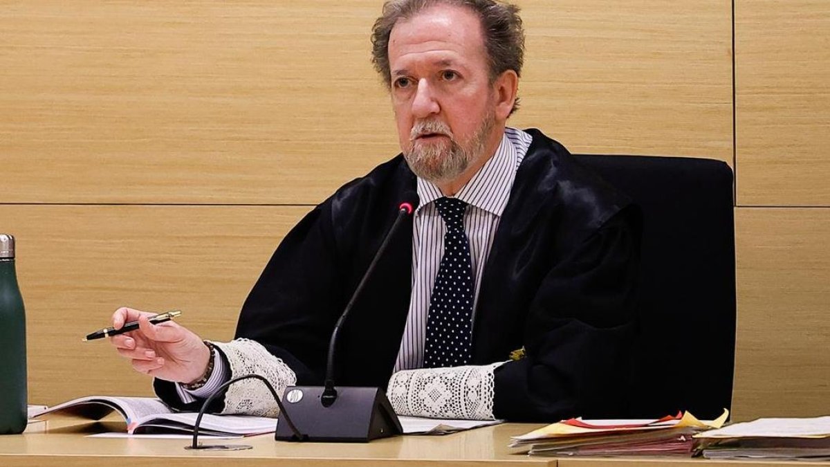 El juez Roger Redondo, en un momento del juicio por el crimen del vallisoletano Sergio Delgado.