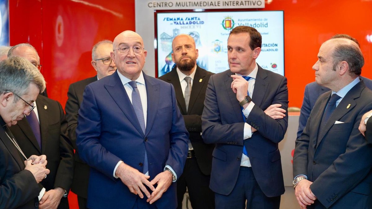 Luis Javier Argüello, Jesús Julio Carnero, Conrado Íscar y Luis Miguel Vegas en el evento en Roma.