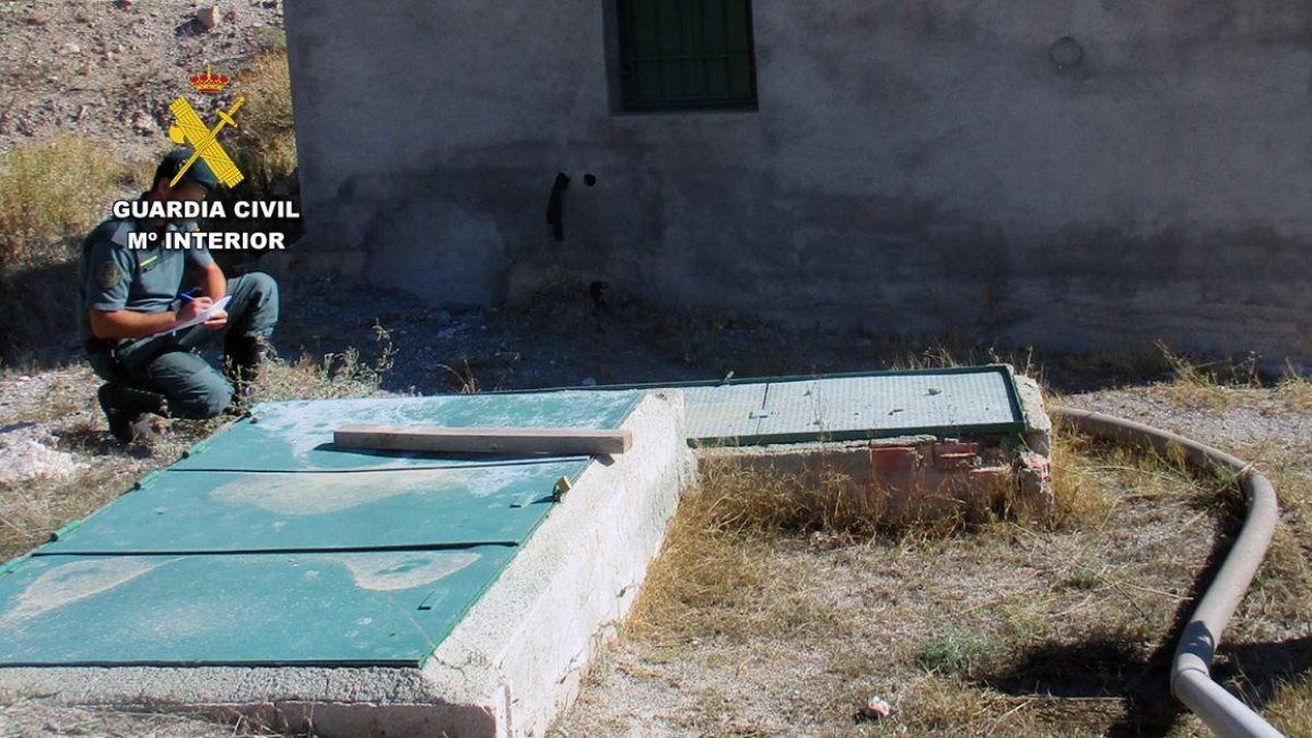 Una de las instalaciones inspeccionadas por la Guardia Civil por el uso del agua