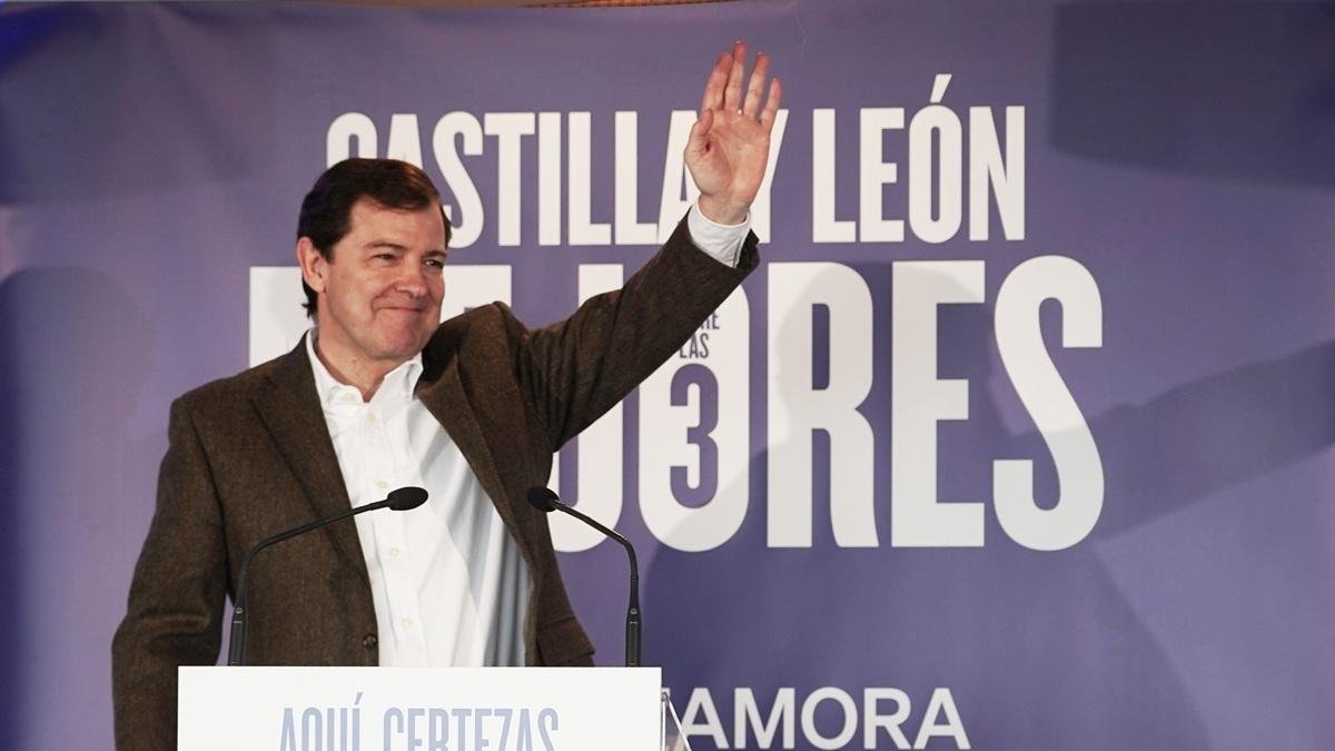 El candidato a la Presidencia de la Junta, Alfonso Fernández Mañueco.