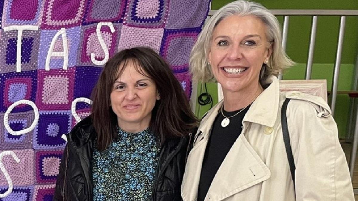 Patricia Gómez Urbán y Ana Casado, en una imagen de archivo durante un acto de la campaña del PSOE de Valladolid.