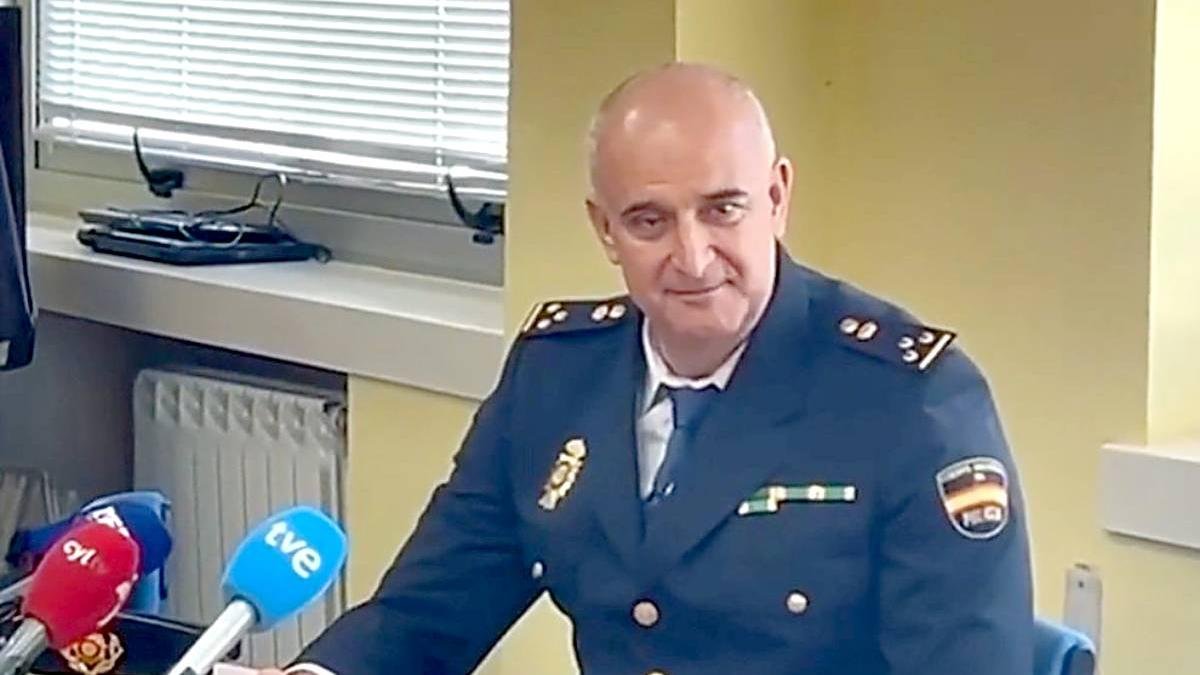 El jefe de policía antidroga de Valladolid, en una imagen de archivo durante la presentación de la operación Churruca.
