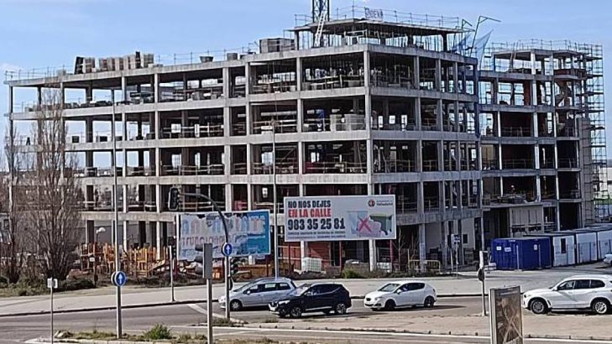 Edificio en construcción en la zona sur de la capital vallisoletana.
