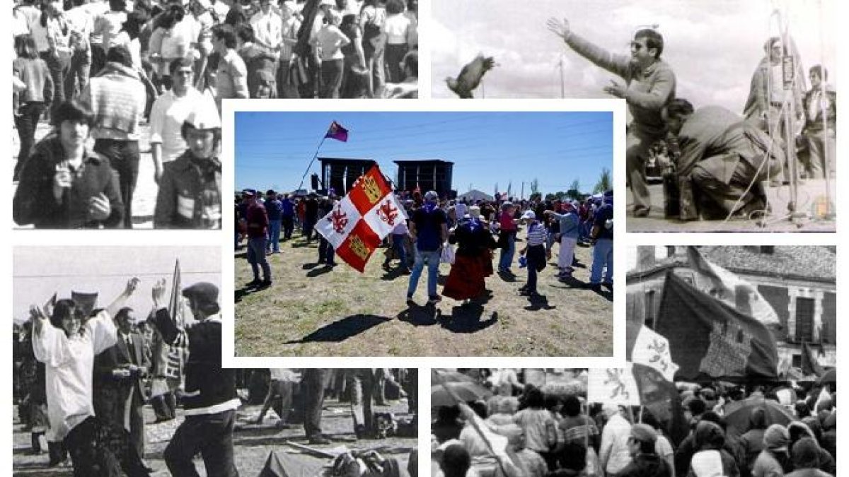 Celebración de Villalar en diferentes años
