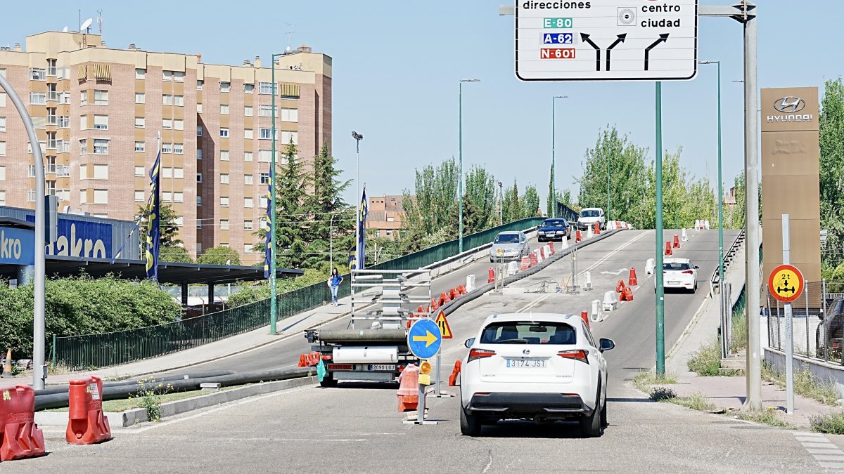 Viaducto de Daniel del Olmo en la actualidad con obras