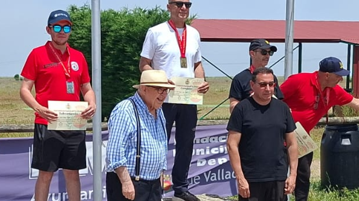 Podio del campeonato de España de skeet.