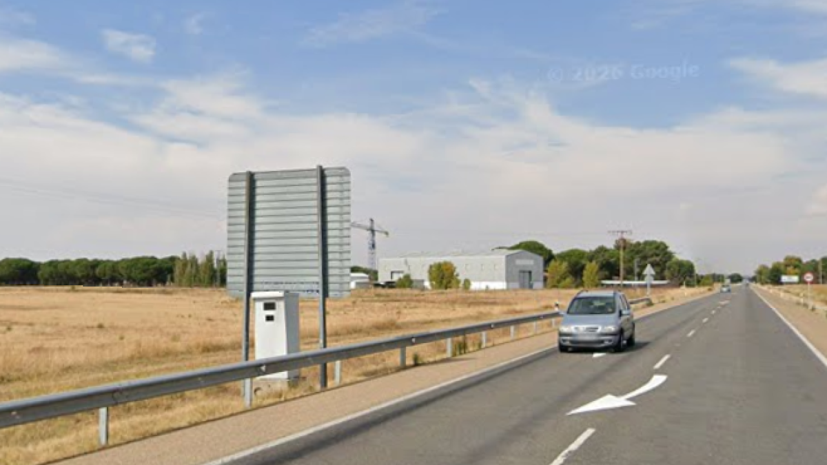 Radar de la N-601 en Pedraja del Portillo, el que más multas pone de Valladolid.