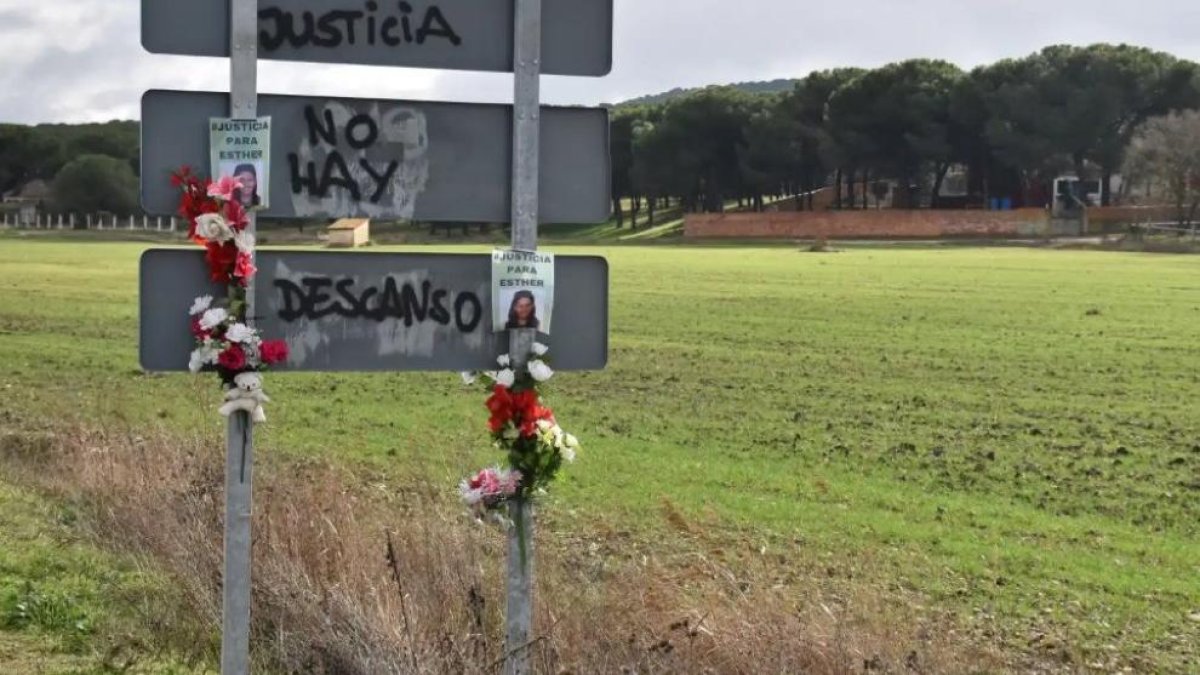 Lugar donde apareció el cuerpo de Esther López el 5 de febrero de 2022