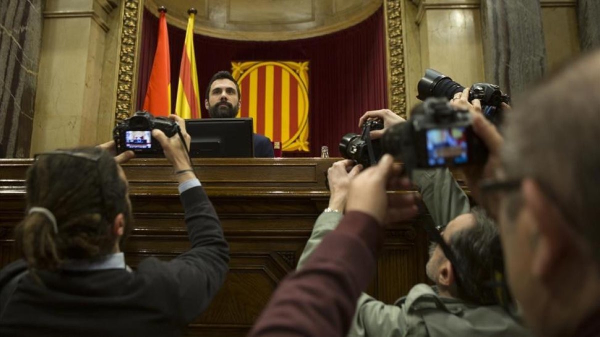 Torrent, ayer, en una rueda de prensa-ALBERT BERTRAN