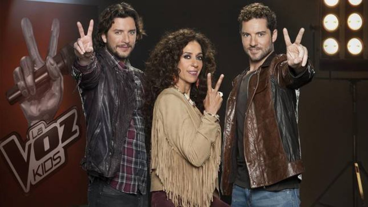 Los 'coach' de 'La voz kids', Manu Carrasco, Rosario y David Bisbal.-MEDIASET