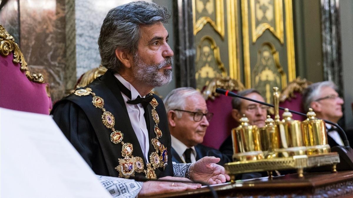 El presidente del Tribunal Supremo, Carlos Lesmes.-RODRIGO JIMENEZ
