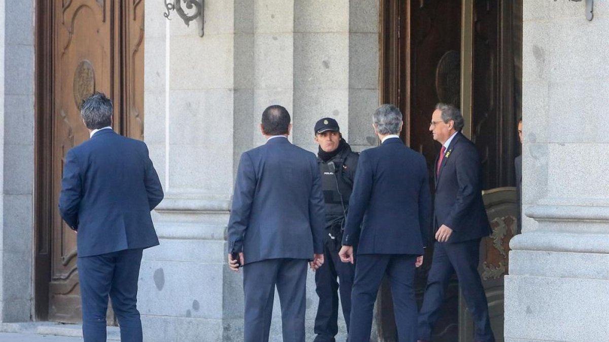 Quim Torra a la salida de la Audiencia Nacional.-EUROPA PRESS
