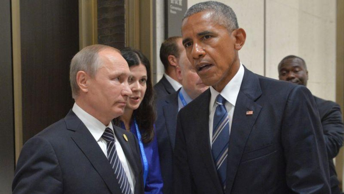 Obama y Putin durante la cumbre de Huangzhou.-Alexei Druzhinin / AP