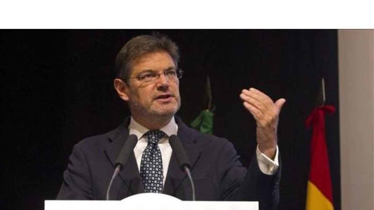 El ministro de Justicia, Rafael Catalá, durante un congreso de fiscales en Zamora. Foto de archivo.-MARIAM A. MONTESINOS / EFE
