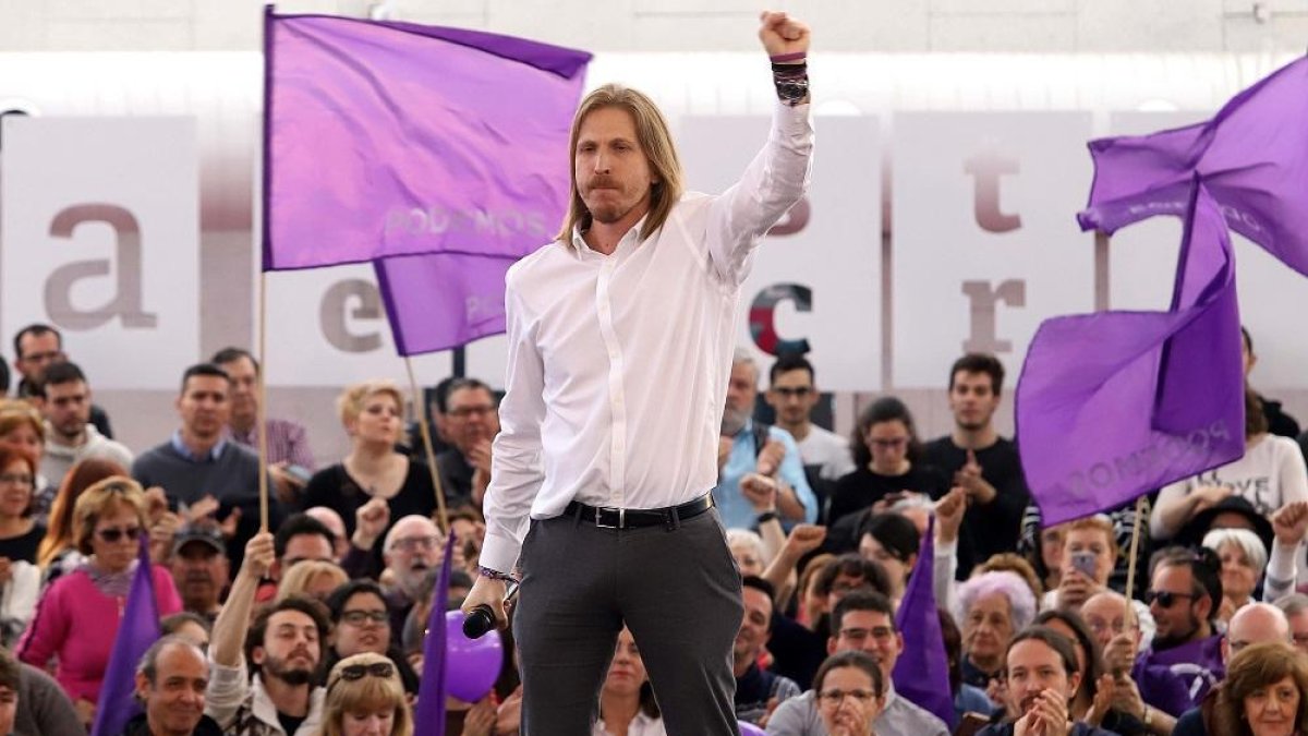 Intervención del secretario regional Pablo Fernández en el acto de Pablo Iglesias en Valladolid-ICAL