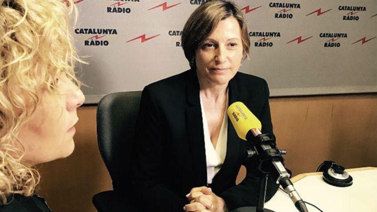 Carme Forcadell, entrevistada el 'El matí de Catalunya Ràdio'.-