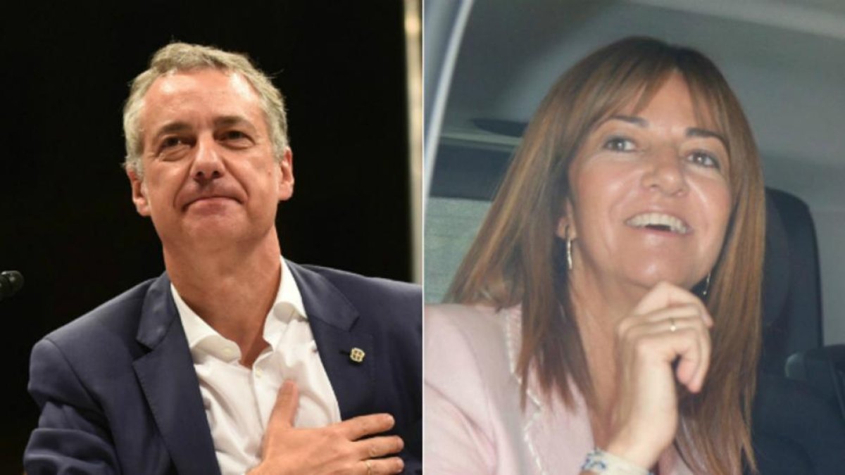 El líder del PNV, Iñigo Urkullu, y la del PSE, Idoia Mendia.-
