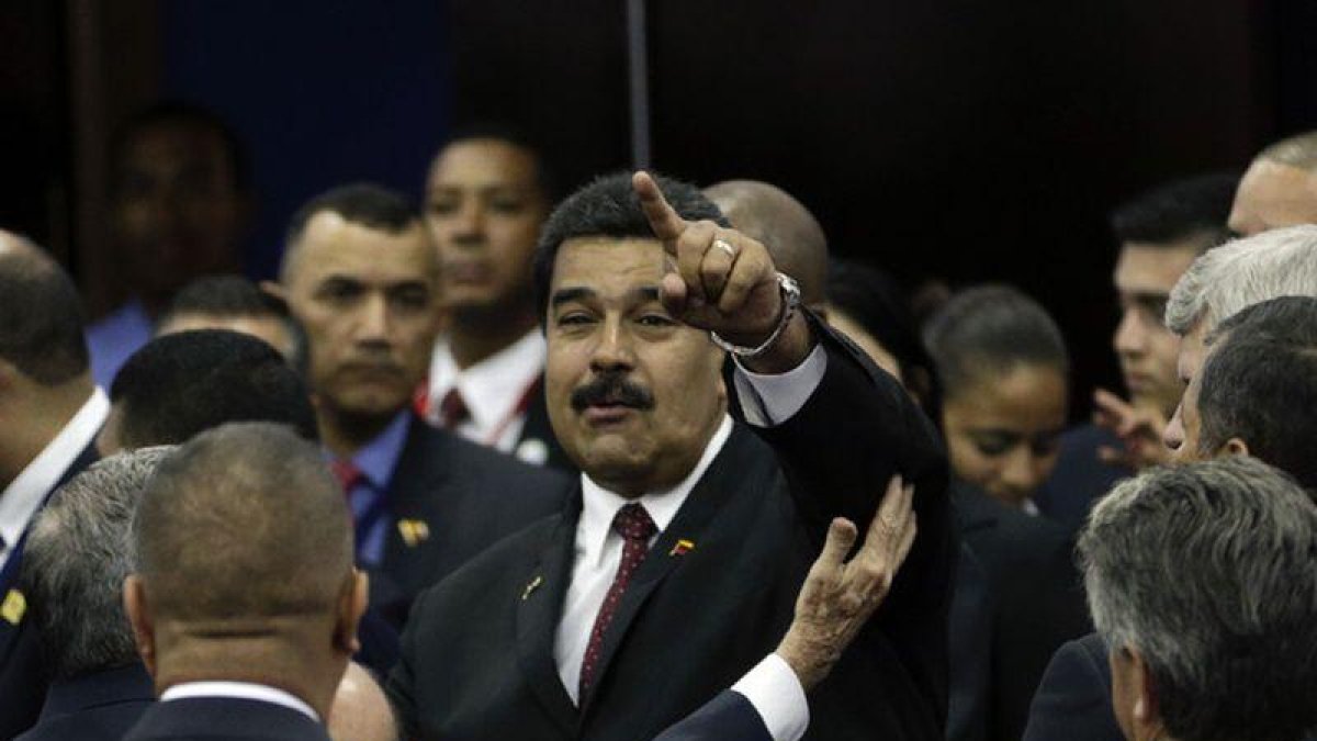 Nicolas Maduro, presidente de Venezuela, durante la Cumbre de las Américas celebrada en Panamá este fin de semana.-AP / ARNULFO FRANCO