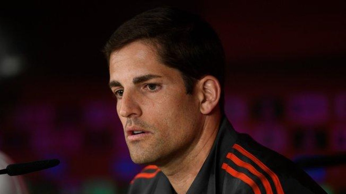 Robert Moreno en rueda de prensa.-AFP