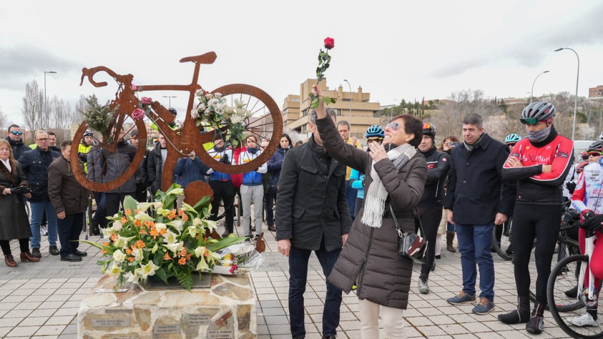 JUAN MIGUEL LOSTAU. 26/02/2023. VALLADOLID. COMUNIDAD DE CASTILLA Y LEÓN. HOMENAJE CICLISTA ESTELA DOMÍNGUEZ FALLECIDA EN ACCIDENTE HIJA DE JUAN CARLOS DOMÍNGUEZ
