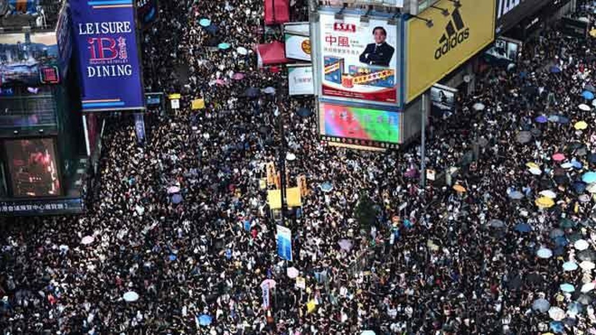 Protestas en Hong Kong por la ley de extradición.-ANTHONY WALLACE (AFP)