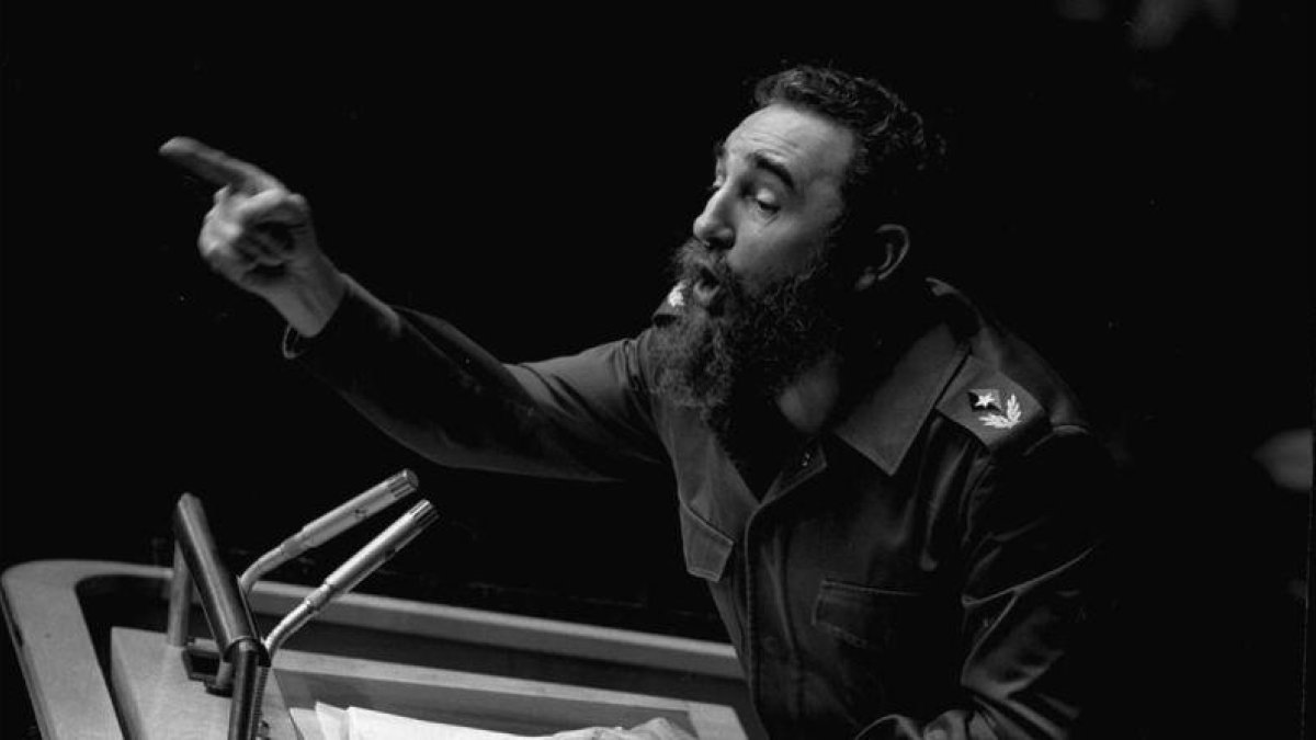 Fidel Castro en la Asamblea General de la ONU, en octubre de 1979.-Marty Lederhandler