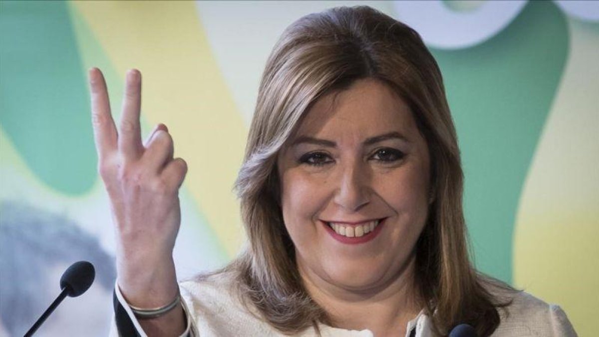 Susana Díaz, este viernes en Sevilla.-EFE / JULIÁN MUÑOZ