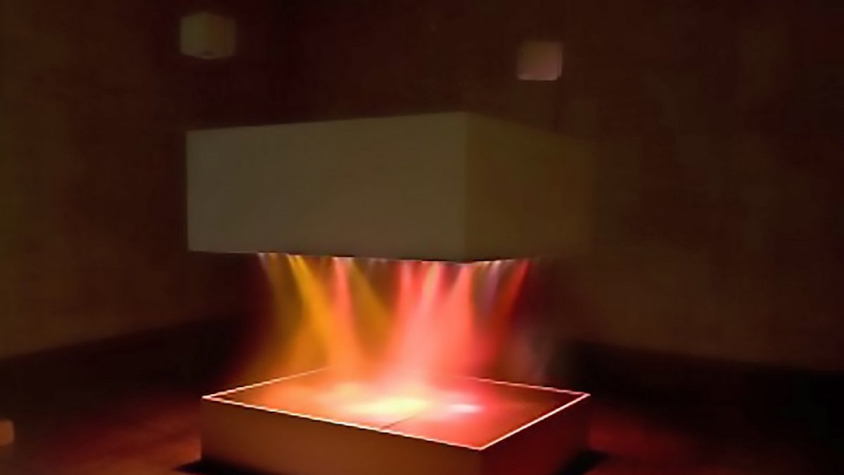 LA JOYA DEL MUSAC.
Es la ‘joya’ del MUSAC. La mayor inversión de su historia. En 2007 gastó 394.000 euros en esta instalación de Pierre Huygue. Una instalación con forma de caja con luces suspendidas que se expuso cuatro meses formando parte de la muestra ‘A time score’.