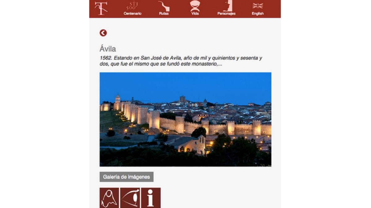 Imagen de la portada de la aplicación 'Ruta teresiana' de la web oficial Rutateresianacyl-El Mundo