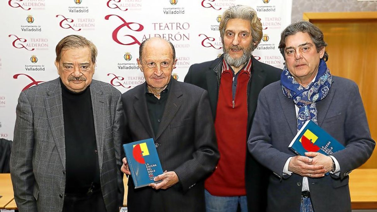 Hormigón, López Antuñano, Marchena y Viteri, ayer, en Calderón.-J. M. LOSTAU