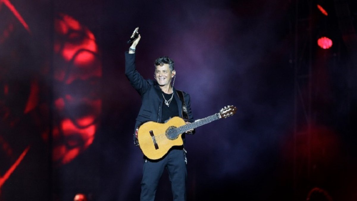 Alejandro Sanz durante un concierto. | A. SANZ