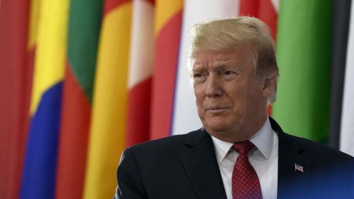 Trump en la reunión con los representantes de la Coalición Global para Derrotar el Estado Islámico.-AP / SUSAN WALSH