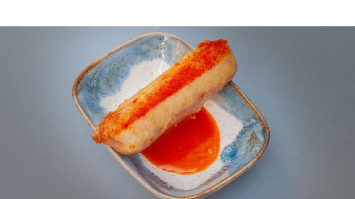 Pincho 'Finger de oreja' del café bar Papiro, uno de los participantes en el concurso. AYUNTAMIENTO VALLADOLID