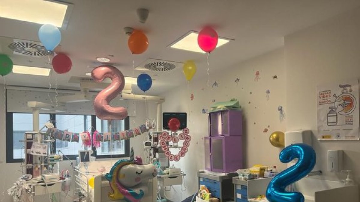 Habitación de la niña de 2 que fue criada en el Hospital de Salamanca y ha sido trasladada al Clínico de Valladolid. -E.M.