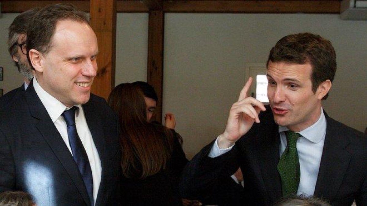 Lacalle y Casado, la semana pasada.-DAVID AGUILAR (EFE)