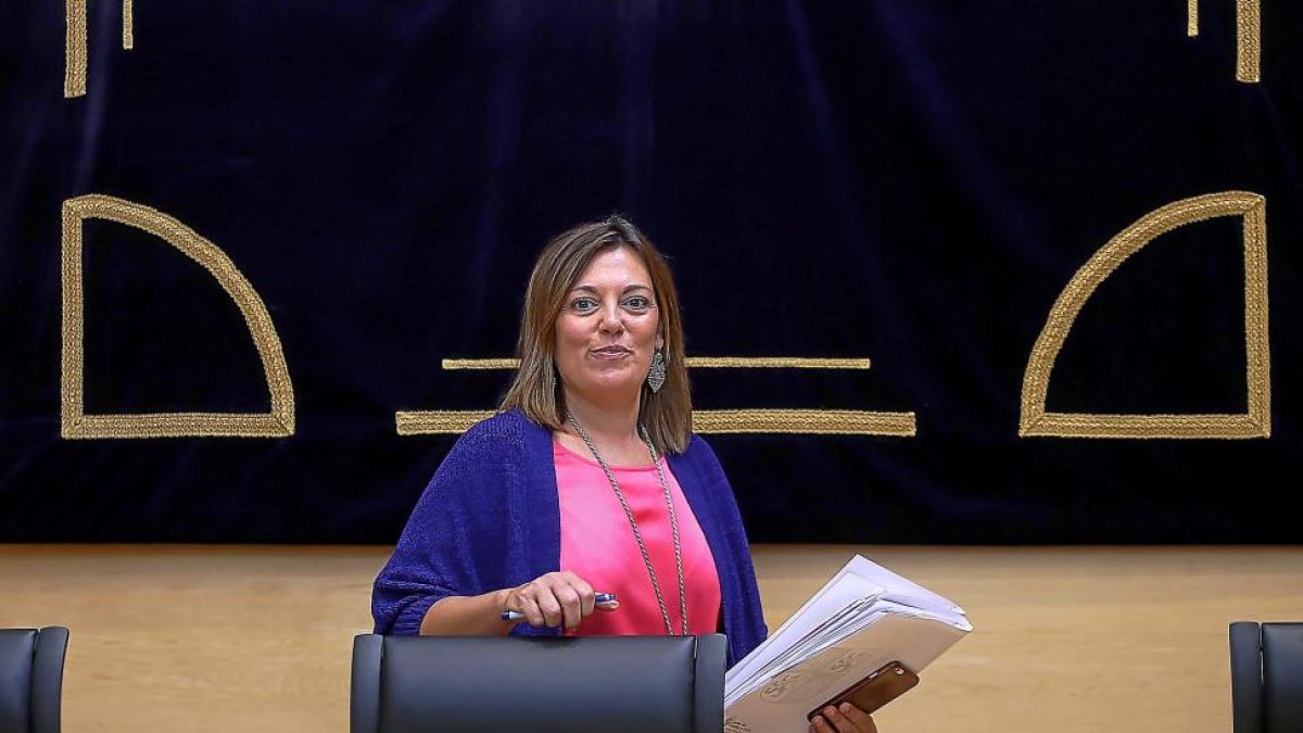 Milagros Marcos, portavoz de la Junta, en la rueda de prensa posterior al Consejo de Gobierno.-ICAL