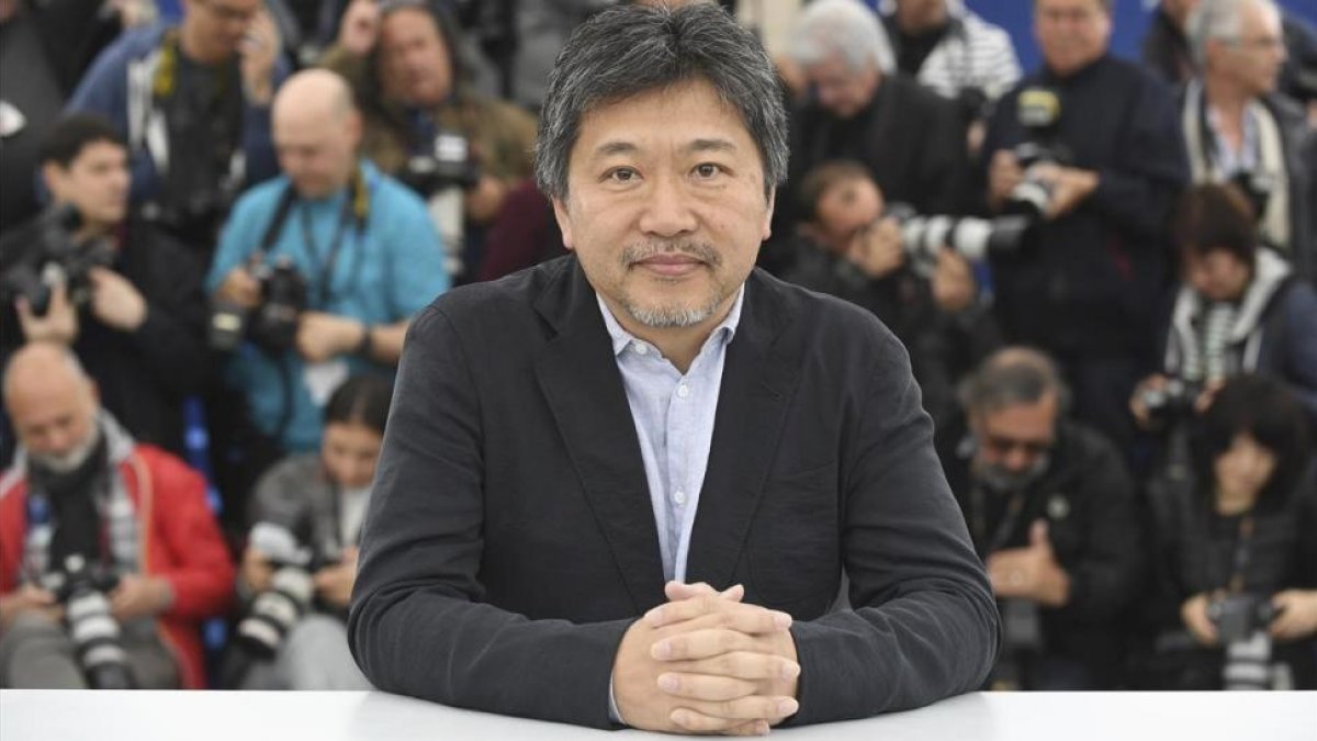 Hirokazu Kore-eda, en la presentación de Un asunto de familia (Shoplifters) en el Festival de Cannes-ARTHUR MOLA