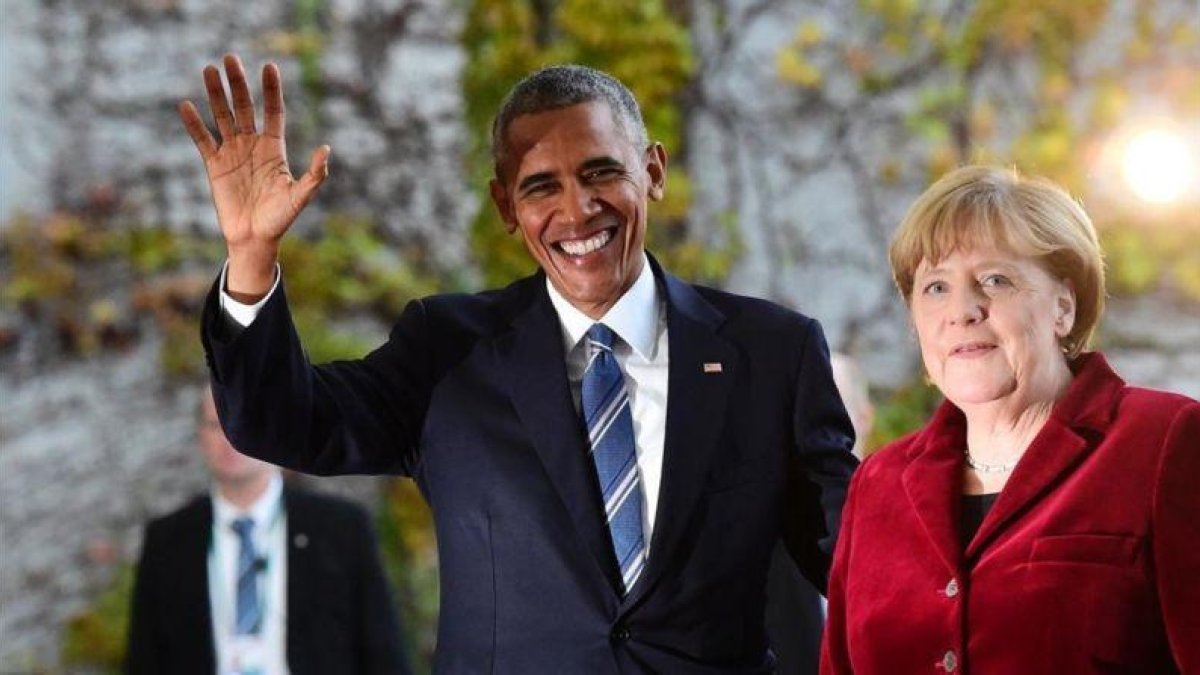 Barack Obama y Angela Merkel en Berlín.-AFP / TOBIAS SCHWARZ