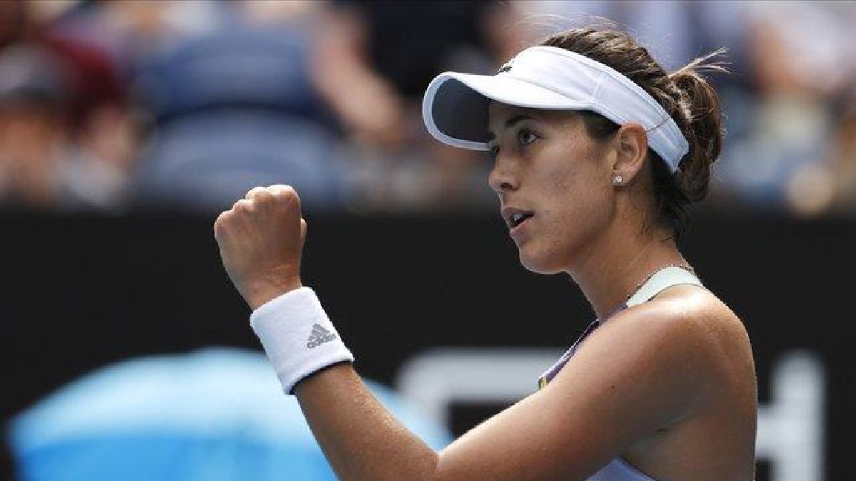 Garbiñe Muguruza, durante su victoria en octavos.-AP / ANDY WONG