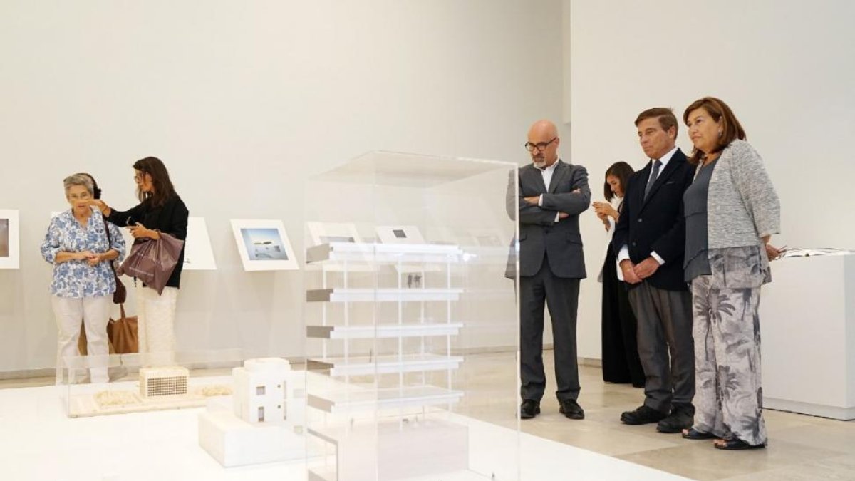 Alguno de los proyectos constructivos de Alberto Campo Baeza en la sala 8 del Museo Patio Herreriano.-EM