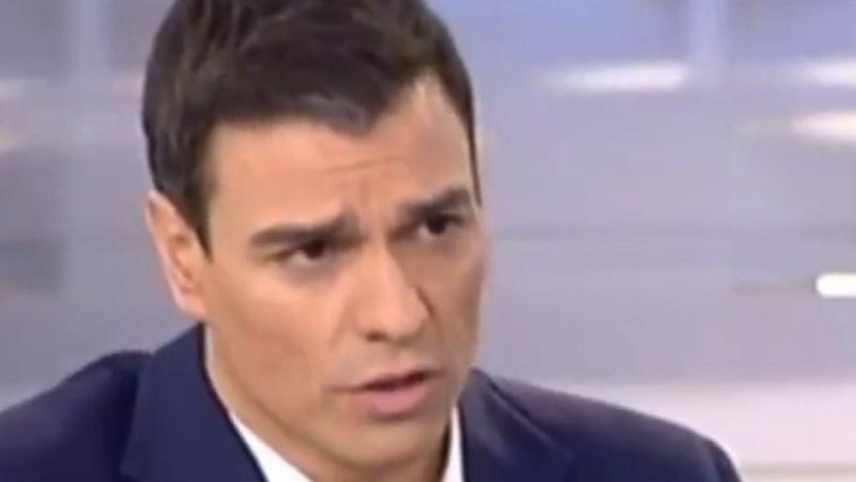 Momento de la entrevista de Sánchez en Tele 5.-EL PERIÓDICO