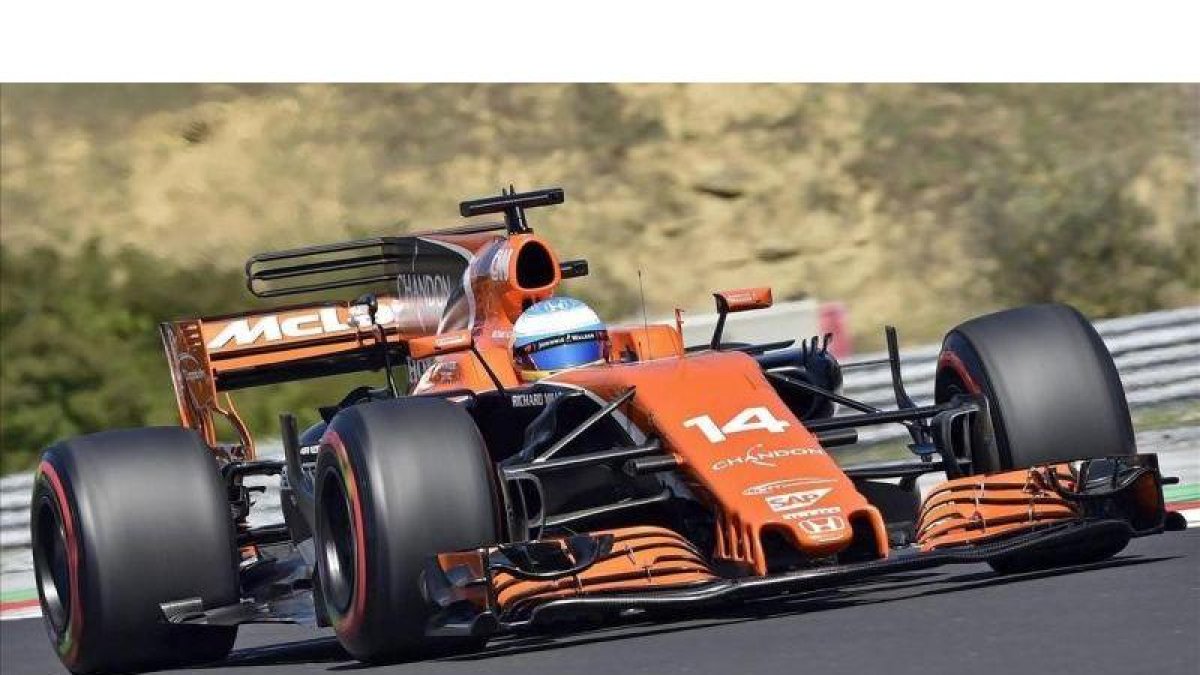 Fernando Alonso, en la sesión de calificación del GP de Hungría.-EFE / ZOLTAN MATHE