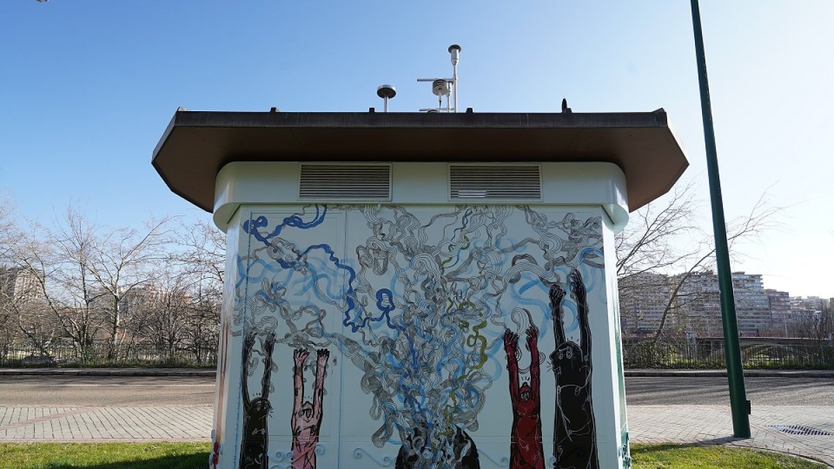 Estación de medición del nivel de ozono en Valladolid.- E. M.