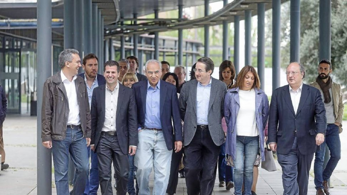 Izquierdo, Tudanca, Guerra, Biosca, López y Cabero se adentran en la Feria de Valladolid para presentar a los candidatos del PSOE de grandes municipios-W. Pereira