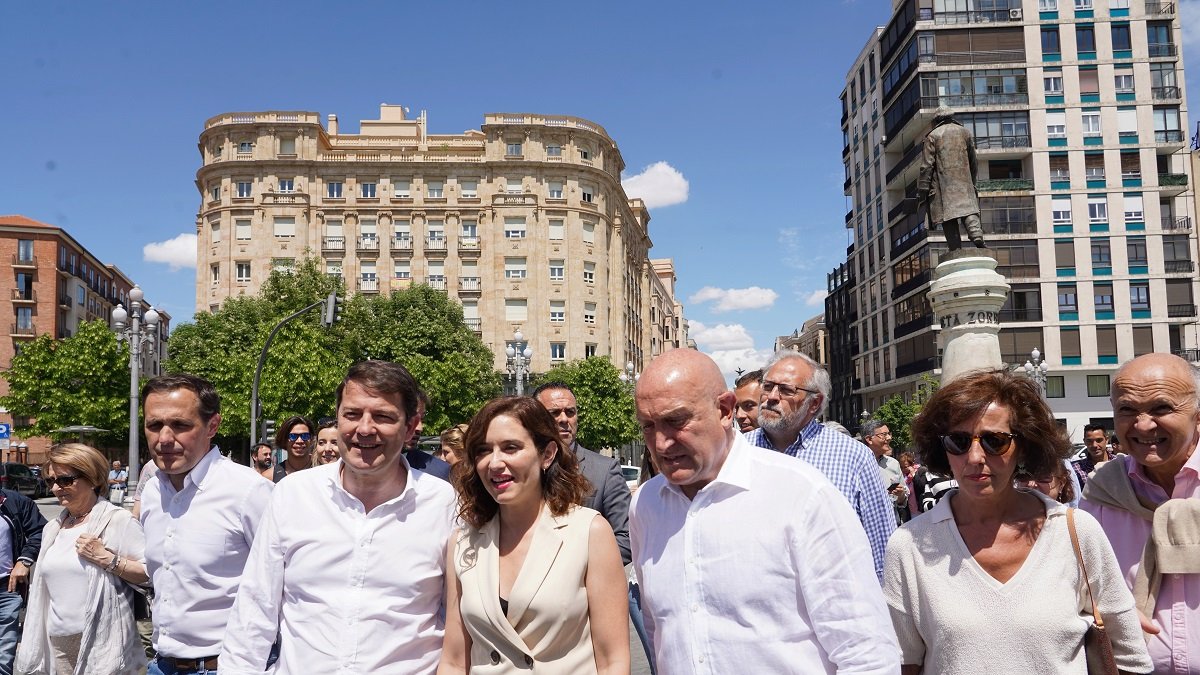 La presidenta de la Comunidad de Madrid, Isabel Díaz Ayuso, visita Valladolid para respaldar a Carnero.- ICAL